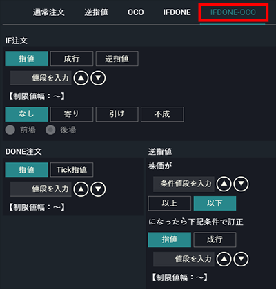 IFD-OCO注文
